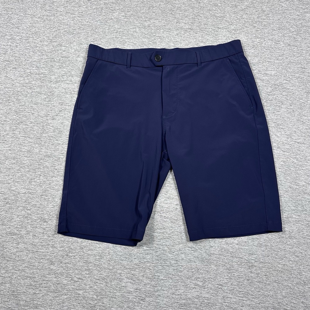 Greyson Shorts Mens 35 Blue Montauk Performance Stretch Golf Sports Chino